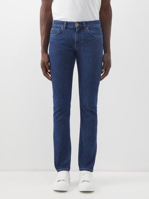Versace - Medusa Head Skinny Jeans - Mens - Mid Blue