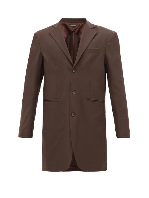 Matchesfashion.com Edward Crutchley - Single-breasted Wool Jacket - Mens - Brown