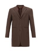 Matchesfashion.com Edward Crutchley - Single-breasted Wool Jacket - Mens - Brown