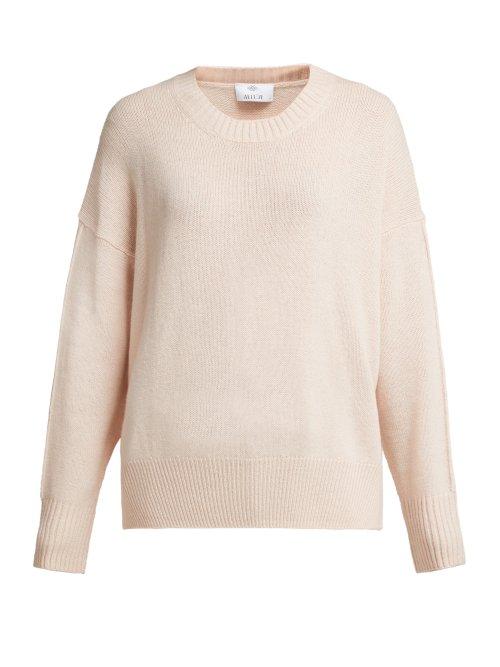 Matchesfashion.com Allude - Crew Neck Cashmere Sweater - Womens - Beige