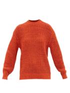 Proenza Schouler White Label - Round-neck Cotton-blend Sweater - Womens - Red Multi