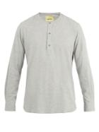 De Bonne Facture Collarless Brushed-cotton Shirt