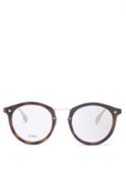 Matchesfashion.com Fendi - Round Tortoiseshell Metal Glasses - Mens - Gold Multi