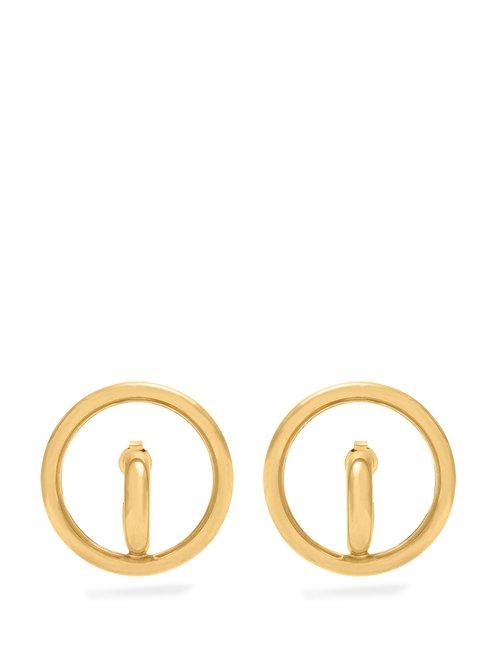 Matchesfashion.com Charlotte Chesnais - Saturn Gold Plated Earrings - Womens - Gold