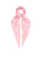 Matchesfashion.com Alexander Mcqueen - Skull Print Silk Chiffon Scarf - Womens - Light Pink