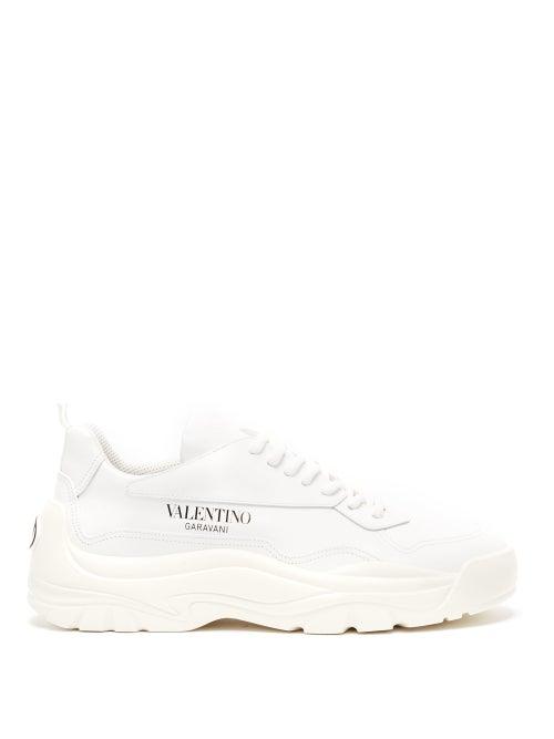 Matchesfashion.com Valentino - Gumboy Chunky Leather Trainers - Womens - White