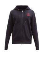 Matchesfashion.com 2 Moncler 1952 - Logo-patch Cotton-jersey Hooded Sweatshirt - Mens - Black