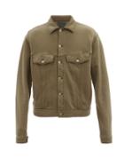 Mens Rtw Fear Of God - Logo-patch Cotton-fleece Trucker Jacket - Mens - Brown