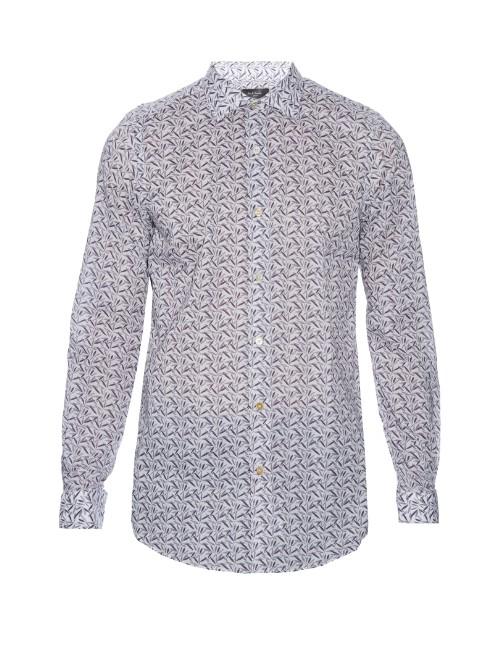 Paul Smith London Leaf-print Cotton Shirt