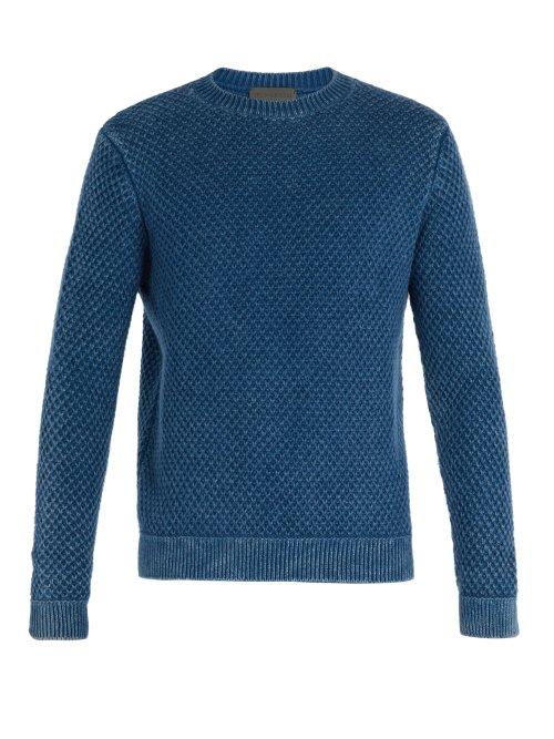 Matchesfashion.com Iris Von Arnim - Stonewashed Cashmere Sweater - Mens - Blue