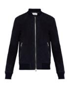 Matchesfashion.com Officine Gnrale - Todd Suede Bomber Jacket - Mens - Indigo