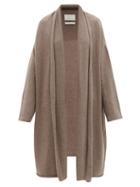 Matchesfashion.com Lauren Manoogian - Longline Pima-cotton Blend Cardigan - Womens - Mid Brown