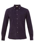 Matchesfashion.com De Bonne Facture - Needle Corduroy Cotton Shirt - Mens - Navy