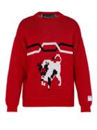 Matchesfashion.com Martine Rose - Bull Jacquard Cotton Sweater - Mens - Red