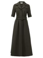 Matchesfashion.com Gabriela Hearst - Simone Belted Midi Dress - Womens - Khaki