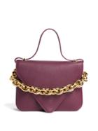 Bottega Veneta - Mount Small Grained-leather Shoulder Bag - Womens - Burgundy