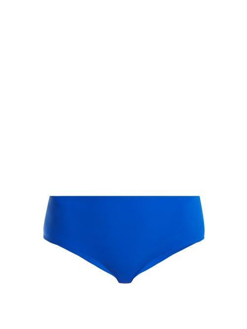 Matchesfashion.com Rochelle Sara - The Natalie Mid-rise Bikini Briefs - Womens - Blue