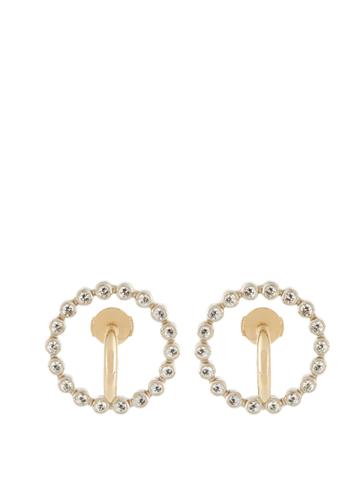 Charlotte Chesnais Fine Jewellery Saturn Small Diamond & Yellow-gold Earrings