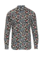 Bevilacqua David Heart And Leaf-print Cotton Shirt