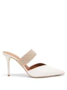 Matchesfashion.com Malone Souliers - Maisie Braided-strap Linen Mules - Womens - White