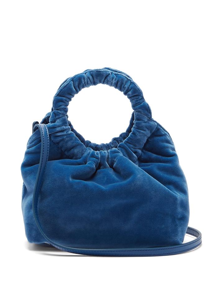 The Row Circle-handle Velvet Bag