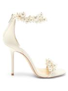 Matchesfashion.com Jimmy Choo - Maisel 100 Faux Pearl-embellished Leather Sandals - Womens - White