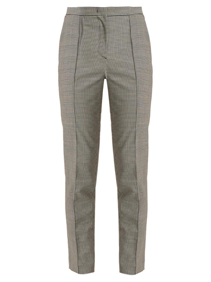 Msgm Hound's-tooth Checked Slim-leg Trousers