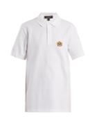 Burberry Unisex Crest-embroidered Cotton-piqu Polo Shirt