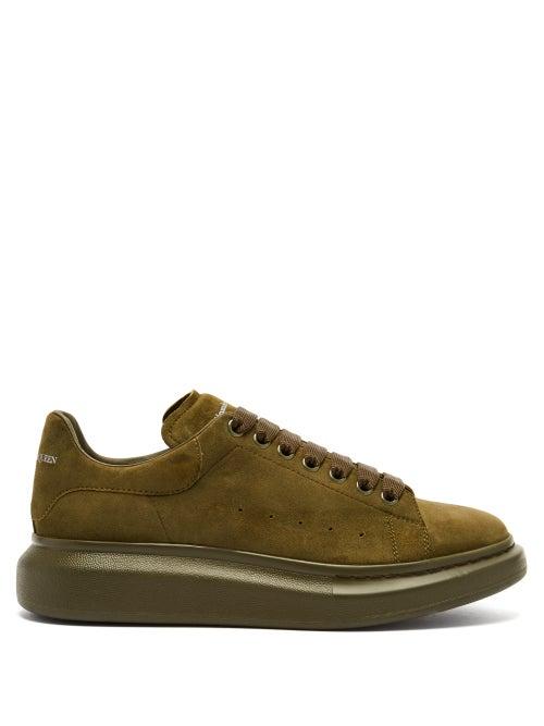 Matchesfashion.com Alexander Mcqueen - Raised Sole Low Top Suede Trainers - Mens - Khaki