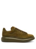 Matchesfashion.com Alexander Mcqueen - Raised Sole Low Top Suede Trainers - Mens - Khaki