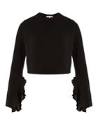 Helmut Lang Ruffle-trimmed Wool And Cashmere-blend Sweater