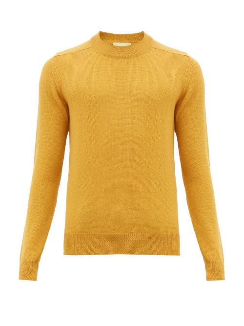 Matchesfashion.com De Bonne Facture - Alpaca And Wool Blend Sweater - Mens - Gold