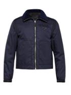 Matchesfashion.com Prada - Detachable Sleeve Zip Through Nylon Jacket - Mens - Navy