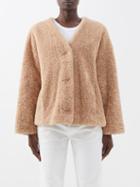 Stand Studio - Rosie Cropped Faux-shearling Jacket - Womens - Beige