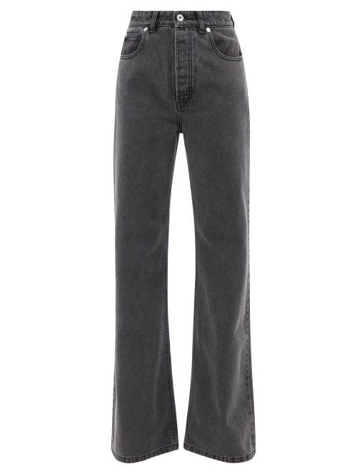Paco Rabanne - High-rise Washed Flared-leg Jeans - Womens - Black