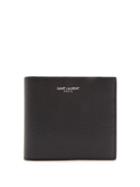 Matchesfashion.com Saint Laurent - Bi-fold Pebbled-leather Wallet - Mens - Black