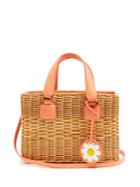 Mark Cross Manray Small Rattan And Leather Tote