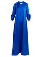 Matchesfashion.com Rebecca De Ravenel - Athena V Neck Kaftan - Womens - Blue