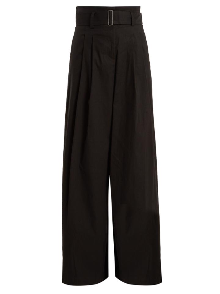 Sea High-rise Wide-leg Stretch-gabardine Trousers