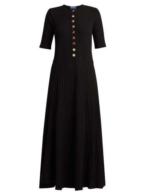 Matchesfashion.com Albus Lumen - Azul Cotton Blend Maxi Dress - Womens - Black