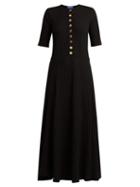 Matchesfashion.com Albus Lumen - Azul Cotton Blend Maxi Dress - Womens - Black