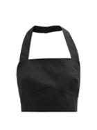 Albus Lumen - Halterneck Cotton-twill Cropped Top - Womens - Black