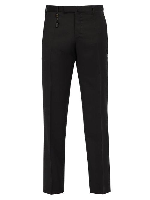 Matchesfashion.com Incotex - Slim Leg Wool Trousers - Mens - Black