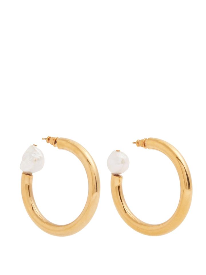 Sonia Rykiel Pearl-embellished Hoop Earrings