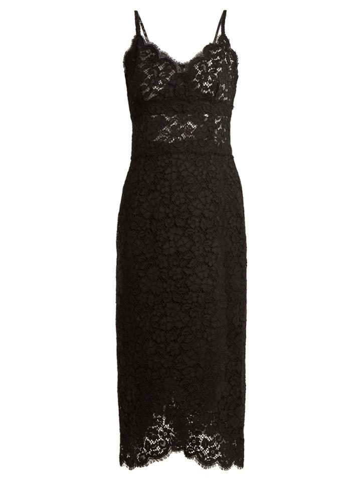 Dolce & Gabbana Cordonetto Scallop-edged Lace Dress
