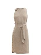 Ladies Beachwear Lisa Marie Fernandez - Linen-blend Twill Midi Dress - Womens - Brown
