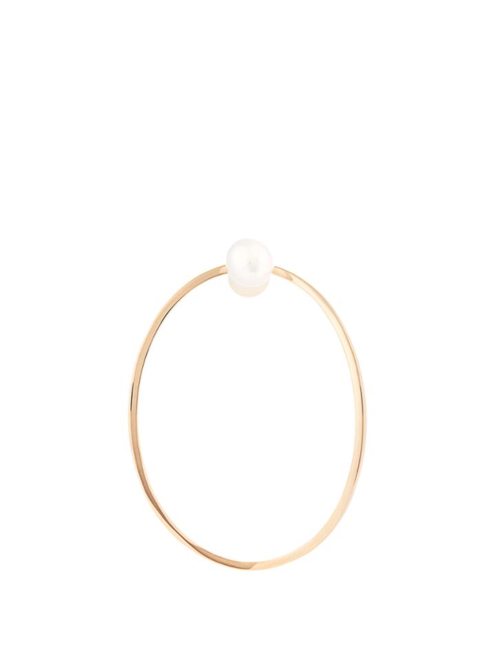 Delfina Delettrez Pearl & Pink-gold Medium Earring