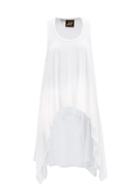 Loewe Paula's Ibiza - Dipped-hem Jersey Tank Top - Womens - White