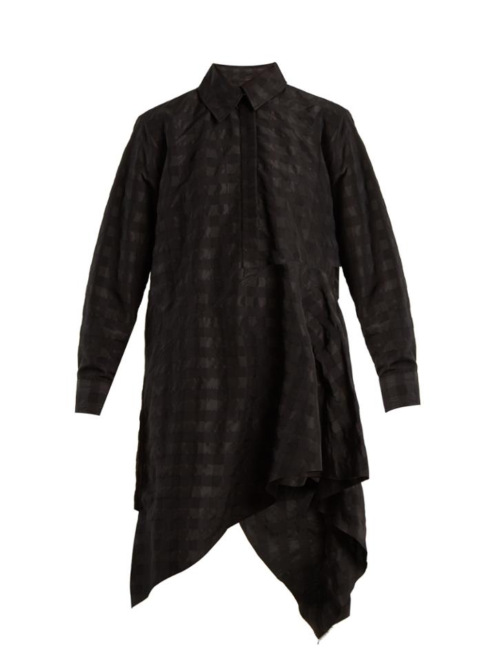 Marques Almeida Asymmetric Checked-taffeta Shirtdress
