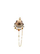 Matchesfashion.com Dolce & Gabbana - Crystal Embellished Pug Brooch - Womens - Brown